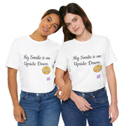 My Smile is on Upside Down Funny Tee, Cute Emoji Face Graphic Shirt, Humorous Statement T-Shirt