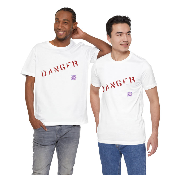 Danger T-Shirt, Unisex Danger Tee, Warning Graphic Shirt, Distressed Style Danger Top