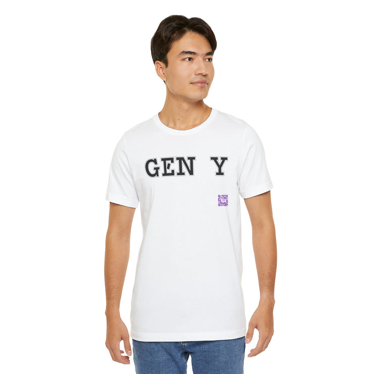 Gen Y T-Shirt Trendy Graphic Tee Fun GenY Print Shirt Casual Everyday Wear Unique Stylish Gift for Millennials Cool Apparel