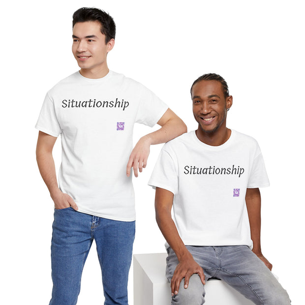 Funny Situationship T Shirt, QR Code Tee, Trendy Humorous T Shirt, Unique Graphic Shirt, Humor Present Idea, Casual Wear Shirt