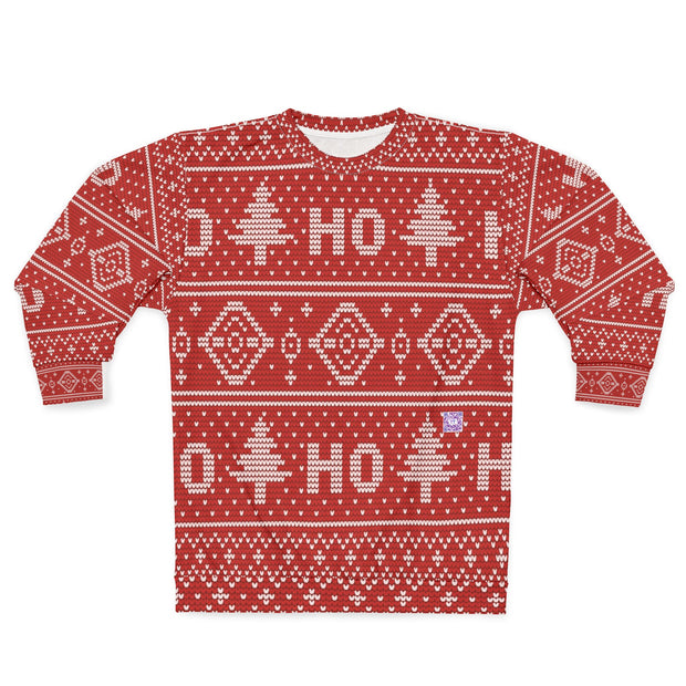 Ho, Ho, Ho, Ugly Sweater Unisex Sweatshirt (AOP)