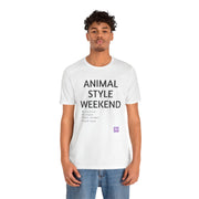 Funny Novelty T-Shirt, Animal Style Weekend Shirt, Weekend Mode Tee, Funny Weekend Quote T-Shirt, Casual Weekend Shirt