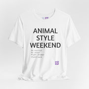 Funny Novelty T-Shirt, Animal Style Weekend Shirt, Weekend Mode Tee, Funny Weekend Quote T-Shirt, Casual Weekend Shirt