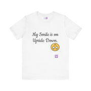 My Smile is on Upside Down Funny Tee, Cute Emoji Face Graphic Shirt, Humorous Statement T-Shirt