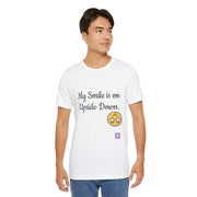 My Smile is on Upside Down Funny Tee, Cute Emoji Face Graphic Shirt, Humorous Statement T-Shirt