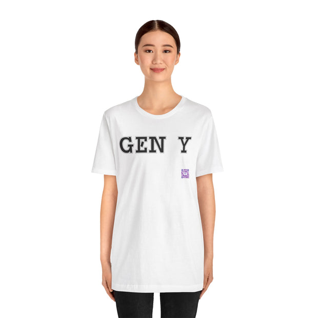 Gen Y T-Shirt Trendy Graphic Tee Fun GenY Print Shirt Casual Everyday Wear Unique Stylish Gift for Millennials Cool Apparel