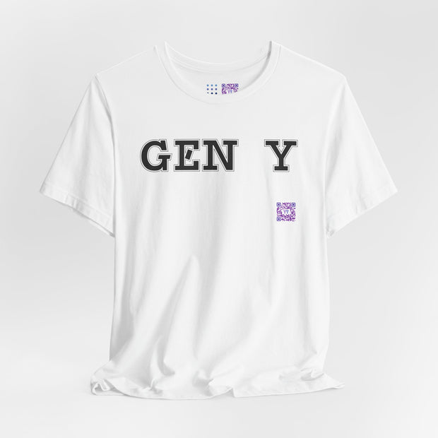 Gen Y T-Shirt Trendy Graphic Tee Fun GenY Print Shirt Casual Everyday Wear Unique Stylish Gift for Millennials Cool Apparel