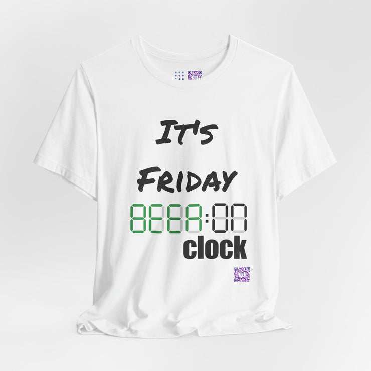 It's Friday Beer O Clock Funny Drinking T-Shirt, Weekend Party Tee, Present for Beer Lovers