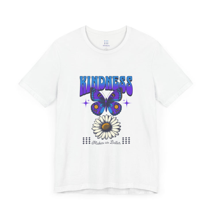 Butterfly & Daisy Flower Unisex Jersey Short Sleeve Tee