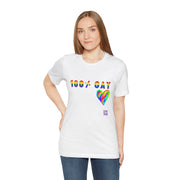 100 Percent Gay T Shirt Rainbow Heart LGBTQ Pride Shirt Gay Pride Tee Colorful Pride Design Queer Pride Present Unisex Top