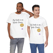 My Smile is on Upside Down Funny Tee, Cute Emoji Face Graphic Shirt, Humorous Statement T-Shirt