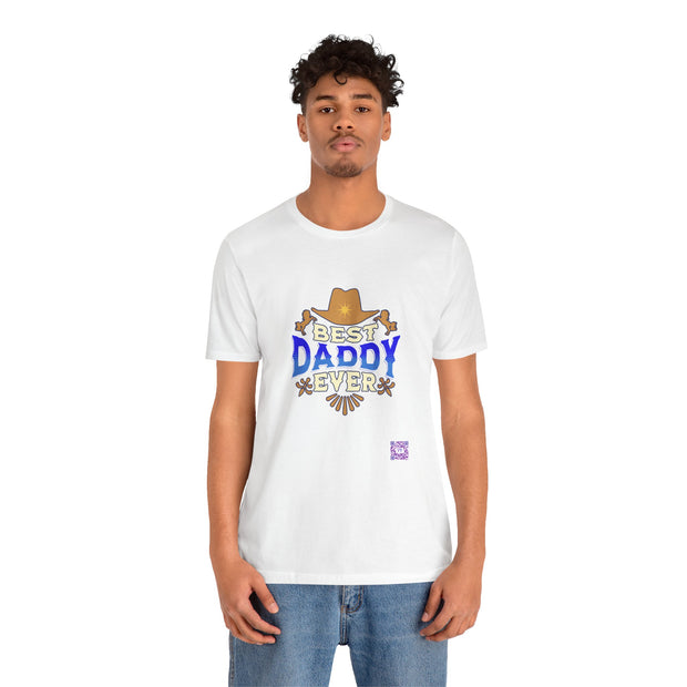 Best Daddy Ever Cowboy Hat Father's Day T-Shirt Gift for Dad Fun Western Dad Shirt Horse Lover Present for Daddy Printed Tee