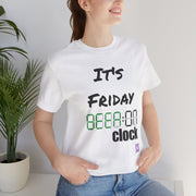 It's Friday Beer O Clock Funny Drinking T-Shirt, Weekend Party Tee, Present for Beer Lovers