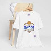 Best Daddy Ever Cowboy Hat Father's Day T-Shirt Gift for Dad Fun Western Dad Shirt Horse Lover Present for Daddy Printed Tee