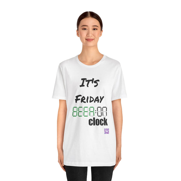 It's Friday Beer O Clock Funny Drinking T-Shirt, Weekend Party Tee, Present for Beer Lovers