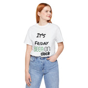 It's Friday Beer O Clock Funny Drinking T-Shirt, Weekend Party Tee, Present for Beer Lovers