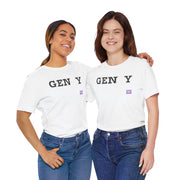 Gen Y T-Shirt Trendy Graphic Tee Fun GenY Print Shirt Casual Everyday Wear Unique Stylish Gift for Millennials Cool Apparel