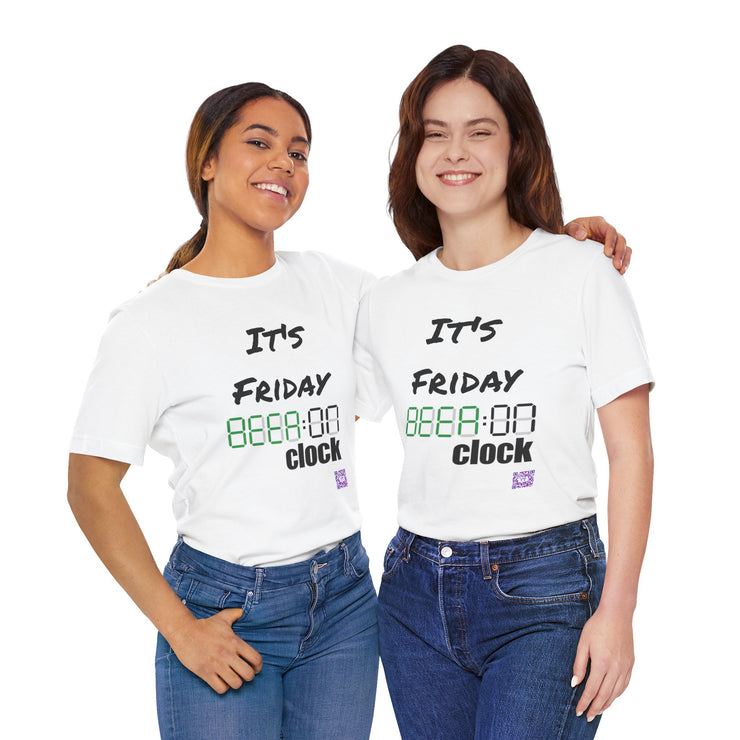 It's Friday Beer O Clock Funny Drinking T-Shirt, Weekend Party Tee, Present for Beer Lovers