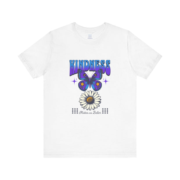 Butterfly & Daisy Flower Unisex Jersey Short Sleeve Tee