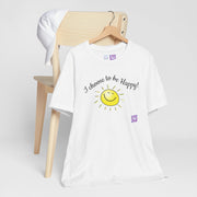 I Choose to be Happy T-Shirt, Inspirational Smiley Face Tee, Positive Vibes Shirt, Motivational Graphic Tee, Uplifting Message Top