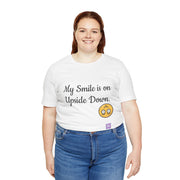 My Smile is on Upside Down Funny Tee, Cute Emoji Face Graphic Shirt, Humorous Statement T-Shirt