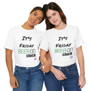 It's Friday Beer O Clock Funny Drinking T-Shirt, Weekend Party Tee, Present for Beer Lovers