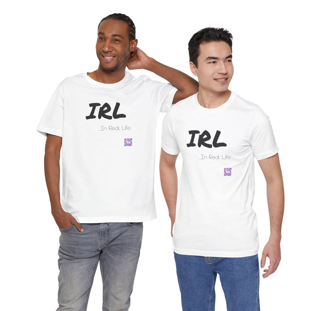 Funny IRL In Real Life T-Shirt, Present for Gamers, Trendy Casual Wear, Unisex Graphic Tee