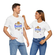 Best Daddy Ever Cowboy Hat Father's Day T-Shirt Gift for Dad Fun Western Dad Shirt Horse Lover Present for Daddy Printed Tee