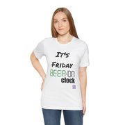 It's Friday Beer O Clock Funny Drinking T-Shirt, Weekend Party Tee, Present for Beer Lovers