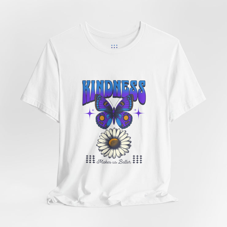 Butterfly & Daisy Flower Unisex Jersey Short Sleeve Tee