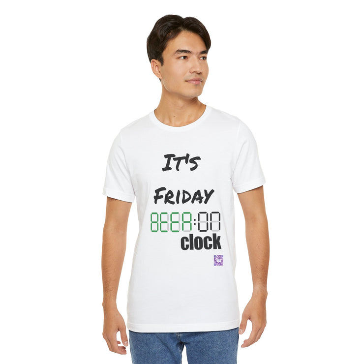 It's Friday Beer O Clock Funny Drinking T-Shirt, Weekend Party Tee, Present for Beer Lovers