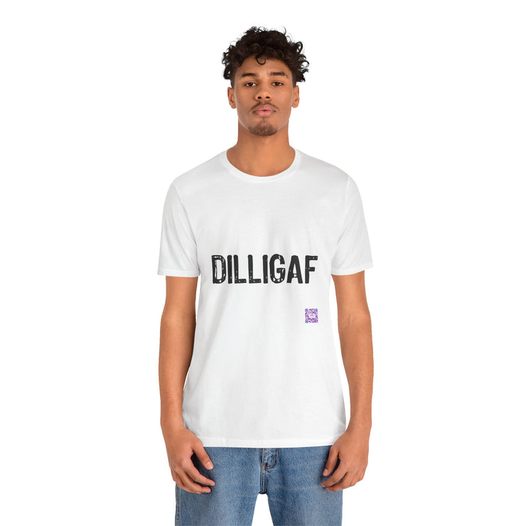 Funny DILLIGAF Shirt, QR Code T-Shirt, Humorous Graphic Tee, Sarcastic Shirt, Direct-To-Garment Print, Bold Statement Tee