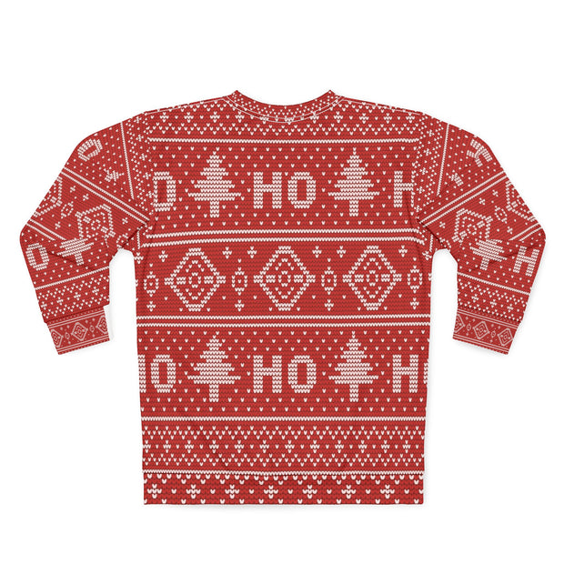 Ho, Ho, Ho, Ugly Sweater Unisex Sweatshirt (AOP)