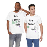 It's Friday Beer O Clock Funny Drinking T-Shirt, Weekend Party Tee, Present for Beer Lovers