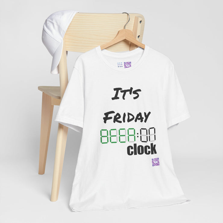 It's Friday Beer O Clock Funny Drinking T-Shirt, Weekend Party Tee, Present for Beer Lovers