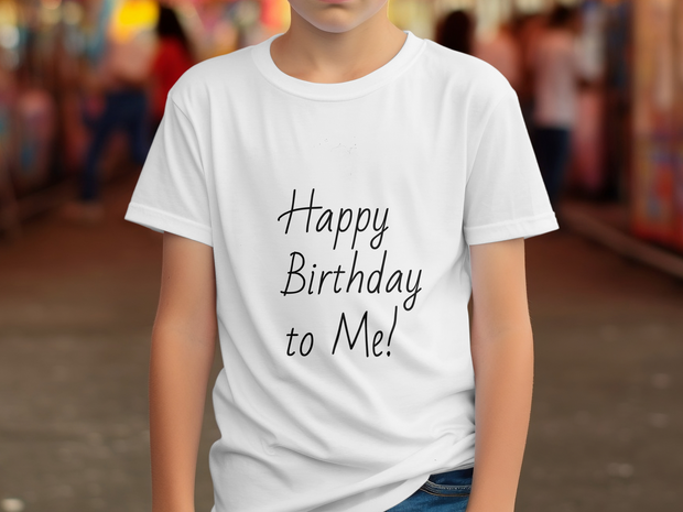 Happy Birthday to Me T-Shirt, Birthday Celebration Shirt, Fun Birthday Tee, Celebration Apparel, Birthday Party Outfit, Birthday Idea Youth Short Sleeve T-Shirt