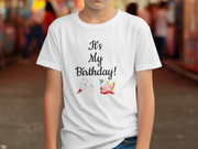 It's My Birthday T-Shirt, Birthday Celebration T-Shirt, Birthday Party Shirt, Fun Birthday Tee, Birthday Cake Confetti Shirt, Cute Birthday Youth Short Sleeve T-Shirt