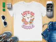 Let's Go Ghouls Halloween T-Shirt, Cute Ghost Pumpkin Design, Fun Halloween Tee, Spooky Season Shirt, Halloween Graphic Tee, Ghoul Youth Short Sleeve T-Shirt