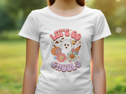 Let's Go Ghouls Halloween T-Shirt, Cute Ghost Pumpkin Design, Fun Halloween Tee, Spooky Season Shirt, Halloween Graphic Tee, Ghoul Youth Short Sleeve T-Shirt