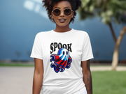 Spooky Ghost Costume T-Shirt, Fun Halloween Graphic Tee, Horror Themed Shirt, Unique Festival Clothing, Scary Ghost Party Wear