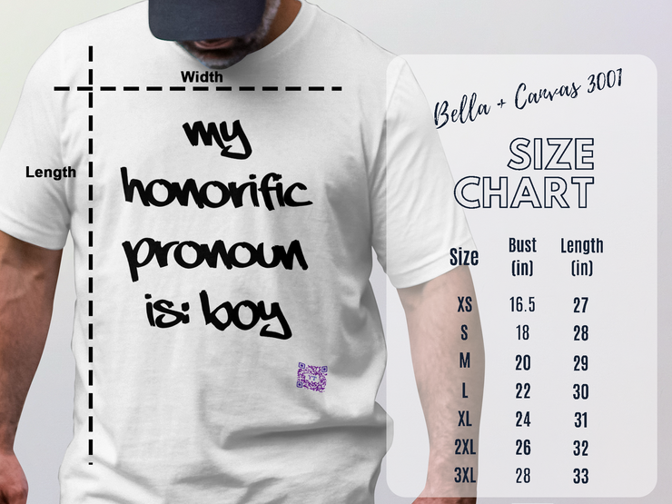 Funny Honorific Pronoun Shirt, Boy Pronoun T-Shirt, Gender Identity Tee, LGBTQ+ Pride Shirt, Humorous Pronoun Tee, Inclusive T-Shirt