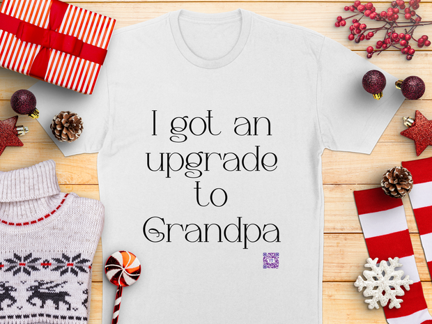 Funny Grandpa Upgrade T-Shirt, Grandpa Announcement Shirt, New Grandparent Present Tee, Father's Day Grandpa Shirt