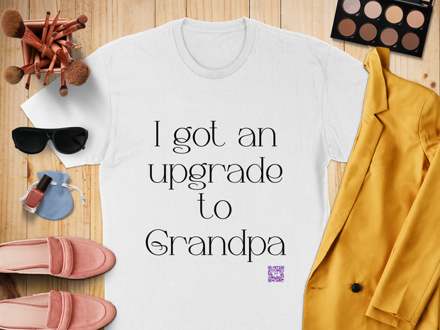 Funny Grandpa Upgrade T-Shirt, Grandpa Announcement Shirt, New Grandparent Present Tee, Father's Day Grandpa Shirt