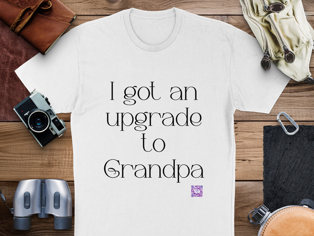 Funny Grandpa Upgrade T-Shirt, Grandpa Announcement Shirt, New Grandparent Present Tee, Father's Day Grandpa Shirt