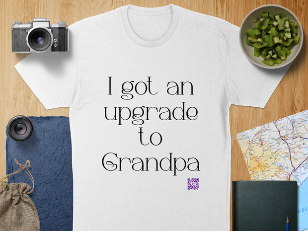 Funny Grandpa Upgrade T-Shirt, Grandpa Announcement Shirt, New Grandparent Present Tee, Father's Day Grandpa Shirt