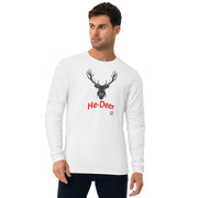 Deer Graphic Long Sleeve T-Shirt, Unisex Crew Neck Tee, Animal Print Shirt, Gift for Him or Her, Casual Everyday Apparel Long Sleeve Fitted Crew