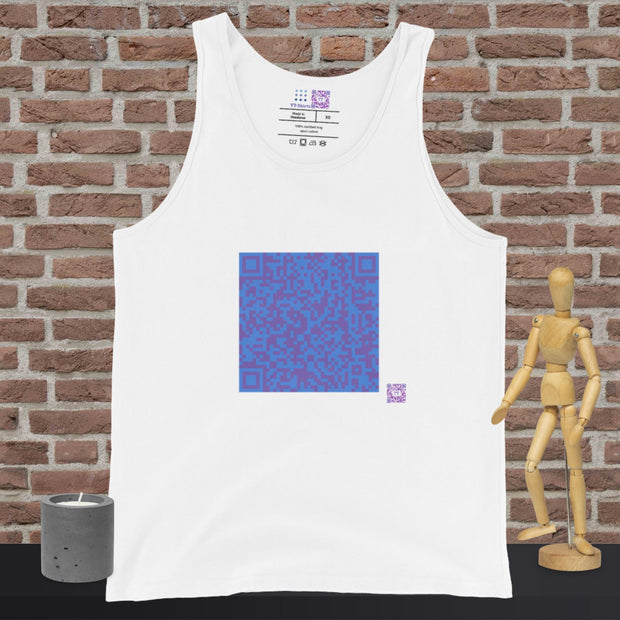 I'll get on my knees - QR Code Tank - Hidden Meaning Shirt - Men's Tank Top