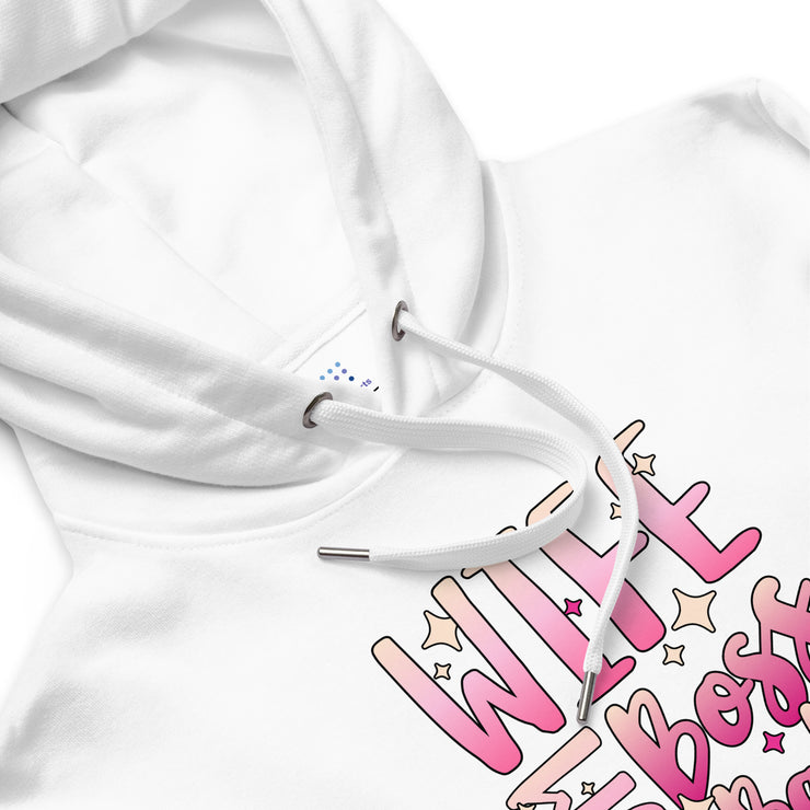 Wife Mom Boss Babe, Written Saying on a Hoodie- Mother's Day Hoodie - Mom's Special Day - Premium eco hoodie