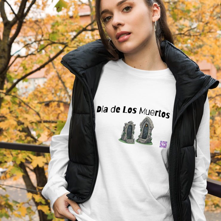 Dia de Los Muertos Long Sleeve T-Shirt, Day of the Dead Shirt, Gothic Shirt for Halloween, Unique Dia de Los Muertos Shirt