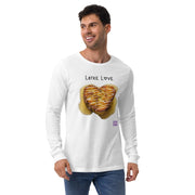 Latke Love Long Sleeve T-Shirt, Heart Shaped Latke Graphic Long Sleeve Tee, Hanukkah Foodie Long Sleeve Shirt, Holiday Latke Lover Present, Funny Food Pun Long Sleeve Shirt, Pancake Design